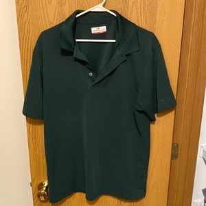GRAND SLAM PERFORMANCE LARGE MENS GREEN SHORT SLEEVE COLLARED POLO SHIRT